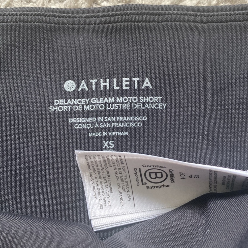 ATHLETA Delancey Gleam Moto Shorts - Picture 3 of 9